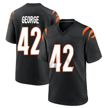 Nike Allan George Men's Game Cincinnati Bengals Black Team Color Jersey