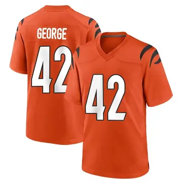 Nike Allan George Youth Game Cincinnati Bengals Orange Jersey