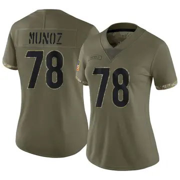 Nike Anthony Munoz Women's Limited Cincinnati Bengals Olive 2022 Salute To Service Jersey