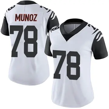 Nike Anthony Munoz Women's Limited Cincinnati Bengals White Color Rush Vapor Untouchable Jersey