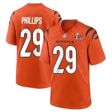 Nike Antonio Phillips Men's Game Cincinnati Bengals Orange Super Bowl LVI Bound Jersey