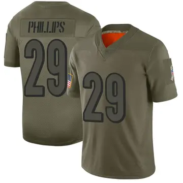 Nike Antonio Phillips Men's Limited Cincinnati Bengals Camo 2019 Salute to Service Jersey