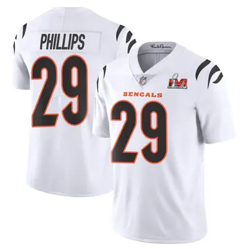 Nike Antonio Phillips Men's Limited Cincinnati Bengals White Vapor Untouchable Super Bowl LVI Bound Jersey