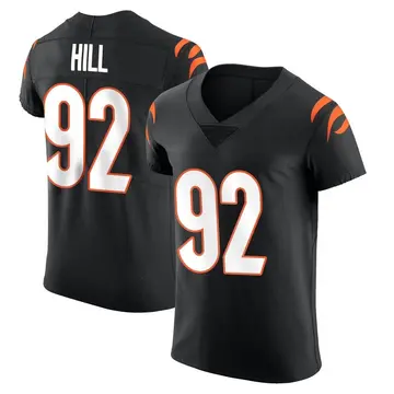 Nike BJ Hill Men's Elite Cincinnati Bengals Black Team Color Vapor Untouchable Jersey