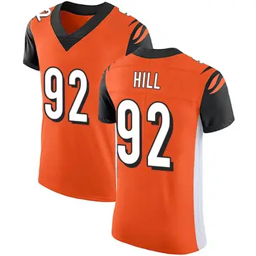 Nike BJ Hill Men's Elite Cincinnati Bengals Orange Alternate Vapor Untouchable Jersey