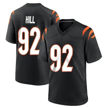 Nike BJ Hill Men's Game Cincinnati Bengals Black Team Color Jersey
