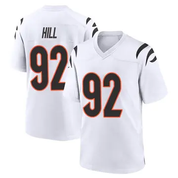 Nike BJ Hill Men's Game Cincinnati Bengals White Jersey