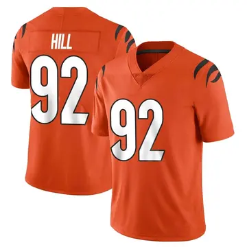 Nike BJ Hill Men's Limited Cincinnati Bengals Orange Vapor Untouchable Jersey