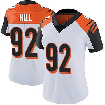Nike BJ Hill Women's Limited Cincinnati Bengals White Vapor Untouchable Jersey