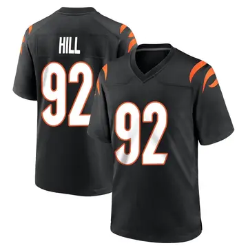 Nike BJ Hill Youth Game Cincinnati Bengals Black Team Color Jersey