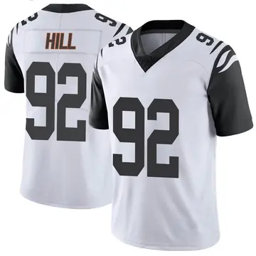 Nike BJ Hill Youth Limited Cincinnati Bengals White Color Rush Vapor Untouchable Jersey
