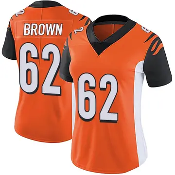 Nike Ben Brown Women's Limited Cincinnati Bengals Orange Vapor Untouchable Jersey