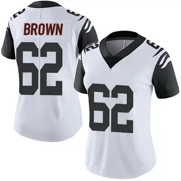 Nike Ben Brown Women's Limited Cincinnati Bengals White Color Rush Vapor Untouchable Jersey