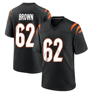 Nike Ben Brown Youth Game Cincinnati Bengals Black Team Color Jersey