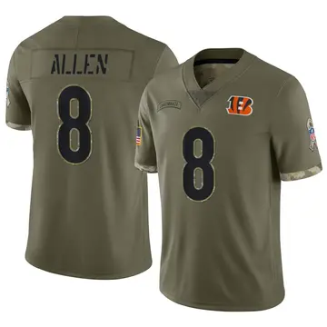 Nike Brandon Allen Men's Limited Cincinnati Bengals Olive 2022 Salute To Service Jersey