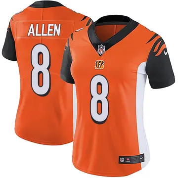 Nike Brandon Allen Women's Limited Cincinnati Bengals Orange Vapor Untouchable Jersey