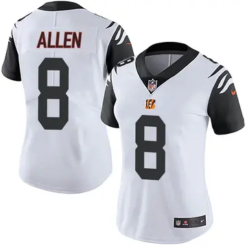 Nike Brandon Allen Women's Limited Cincinnati Bengals White Color Rush Vapor Untouchable Jersey