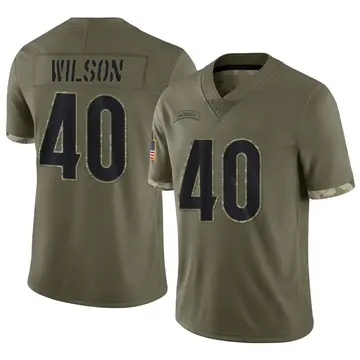 Nike Brandon Wilson Youth Limited Cincinnati Bengals Olive 2022 Salute To Service Jersey