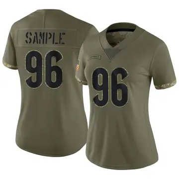 Nike Cam Sample Women's Limited Cincinnati Bengals Olive 2022 Salute To Service Jersey