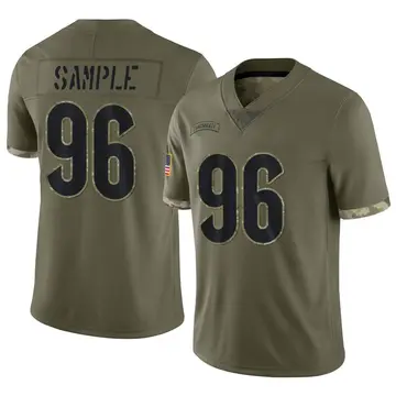 Nike Cam Sample Youth Limited Cincinnati Bengals Olive 2022 Salute To Service Jersey