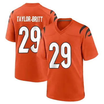Nike Cam Taylor-Britt Men's Game Cincinnati Bengals Orange Jersey