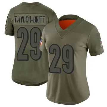 Nike Cam Taylor-Britt Women's Limited Cincinnati Bengals Camo 2019 Salute to Service Jersey