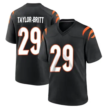 Nike Cam Taylor-Britt Youth Game Cincinnati Bengals Black Team Color Jersey