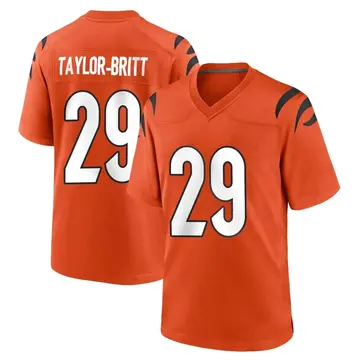 Nike Cam Taylor-Britt Youth Game Cincinnati Bengals Orange Jersey