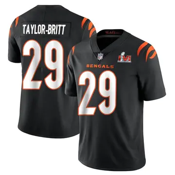 Nike Cam Taylor-Britt Youth Limited Cincinnati Bengals Black Team Color Vapor Untouchable Super Bowl LVI Bound Jersey