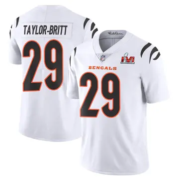 Nike Cam Taylor-Britt Youth Limited Cincinnati Bengals White Vapor Untouchable Super Bowl LVI Bound Jersey