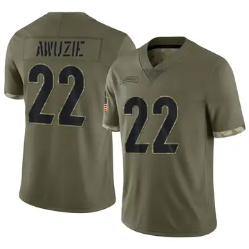 Nike Chidobe Awuzie Men's Limited Cincinnati Bengals Olive 2022 Salute To Service Jersey