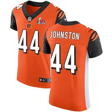 Nike Clay Johnston Men's Elite Cincinnati Bengals Orange Alternate Vapor Untouchable Super Bowl LVI Bound Jersey