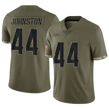 Nike Clay Johnston Men's Limited Cincinnati Bengals Olive 2022 Salute To Service Jersey