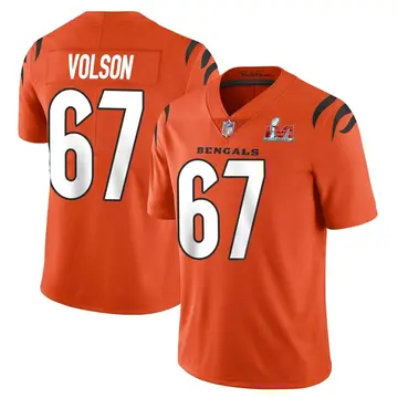 Nike Cordell Volson Men's Limited Cincinnati Bengals Orange Vapor Untouchable Super Bowl LVI Bound Jersey