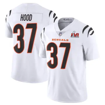 Nike Delonte Hood Men's Limited Cincinnati Bengals White Vapor Untouchable Super Bowl LVI Bound Jersey