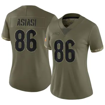 Nike Devin Asiasi Women's Limited Cincinnati Bengals Olive 2022 Salute To Service Jersey