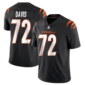 Nike Domenique Davis Men's Limited Cincinnati Bengals Black Team Color Vapor Untouchable Jersey