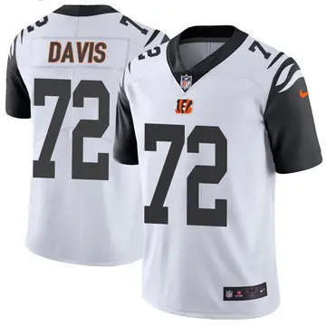 Nike Domenique Davis Men's Limited Cincinnati Bengals White Color Rush Vapor Untouchable Jersey