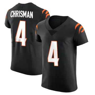 Nike Drue Chrisman Men's Elite Cincinnati Bengals Black Team Color Vapor Untouchable Jersey