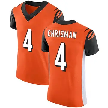 Nike Drue Chrisman Men's Elite Cincinnati Bengals Orange Alternate Vapor Untouchable Jersey