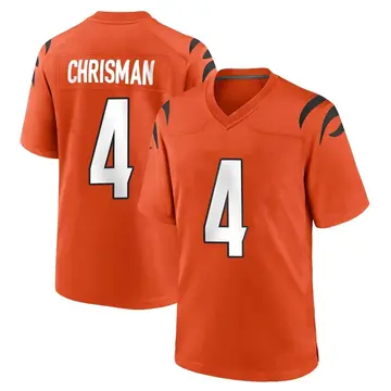 Nike Drue Chrisman Men's Game Cincinnati Bengals Orange Jersey