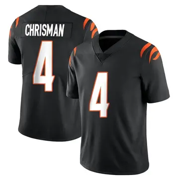 Nike Drue Chrisman Men's Limited Cincinnati Bengals Black Team Color Vapor Untouchable Jersey