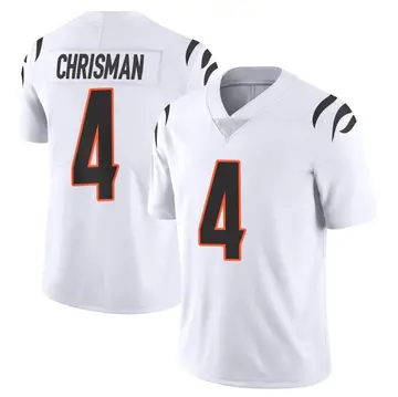 Nike Drue Chrisman Men's Limited Cincinnati Bengals White Vapor Untouchable Jersey