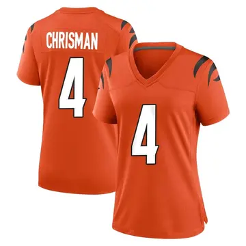Nike Drue Chrisman Women's Game Cincinnati Bengals Orange Jersey