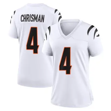 Nike Drue Chrisman Women's Game Cincinnati Bengals White Jersey