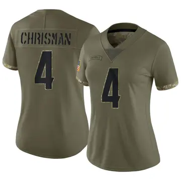 Nike Drue Chrisman Women's Limited Cincinnati Bengals Olive 2022 Salute To Service Jersey