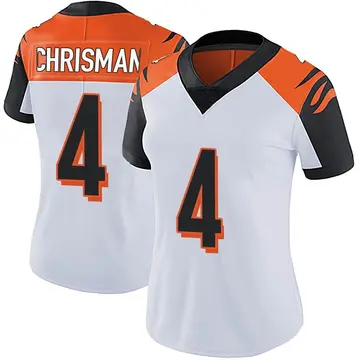 Nike Drue Chrisman Women's Limited Cincinnati Bengals White Vapor Untouchable Jersey