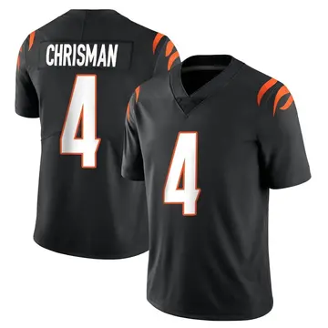 Nike Drue Chrisman Youth Limited Cincinnati Bengals Black Team Color Vapor Untouchable Jersey