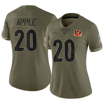 Nike Eli Apple Women's Limited Cincinnati Bengals Olive 2022 Salute To Service Jersey