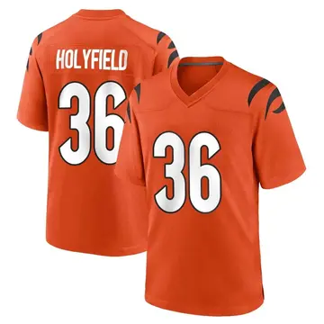 Nike Elijah Holyfield Men's Game Cincinnati Bengals Orange Jersey